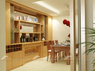 Tủ rượu gỗ phòng khách